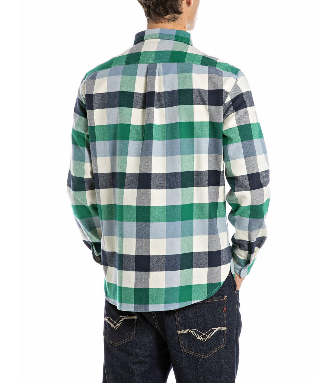 マルチカラーフランネルチェックシャツ 詳細画像 グリーン系 2